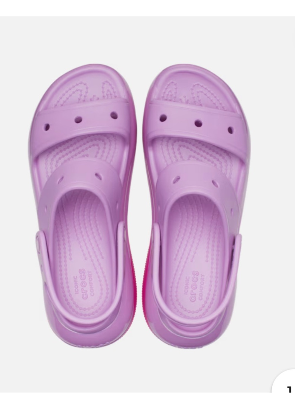 CROCS MEGA CRUSH Chunky Platform Sandal in Purple & Hot Pink. Women’s 8/Men’s 6 - Picture 3 of 16
